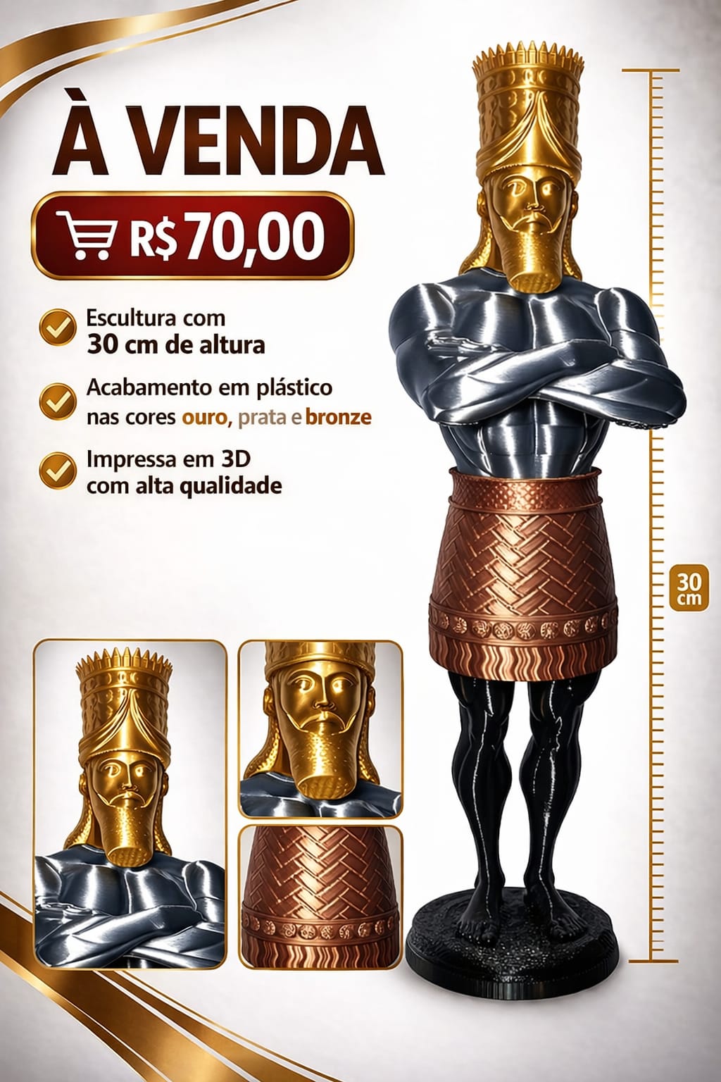 Escultura Sonho de Nabucodonosor - Decoração